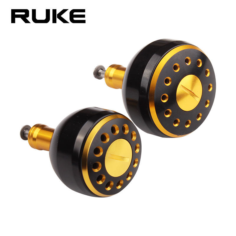 RUKE路亚改装鱼线轮握丸铝合金轻量化球型纺车轮摇把捏手DIY配件