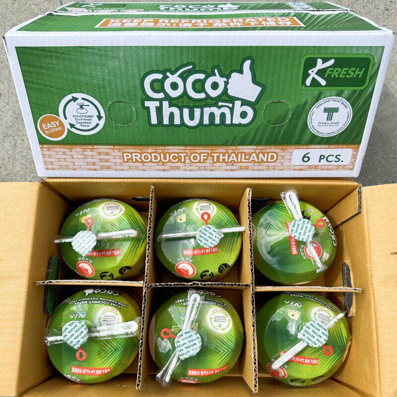 新货泰国KFRESH易开宝椰青6个CoCo好 香水地雷椰子易开椰新鲜包邮
