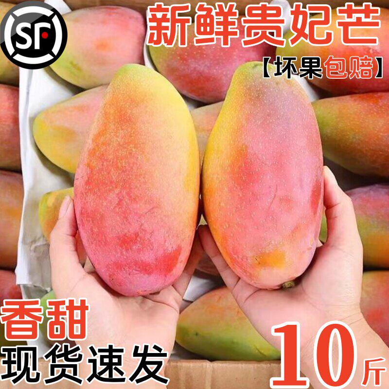 海南贵妃芒新鲜芒果当季水果树上熟10斤香甜现货辣椒芒大果整箱