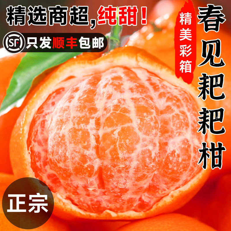 正宗四川春见耙耙柑手剥橘子粑粑杷杷柑当季整箱新鲜水果斤特级10,包装,水果包装,淘宝优惠券,粉丝福利购,淘宝优惠卷