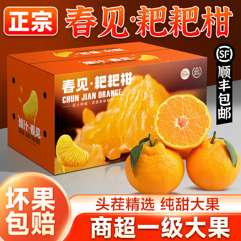 正宗四川丹棱春见耙耙柑10斤大果粑粑柑新鲜水果桔子整箱顺丰包邮,包装,水果包装,淘宝优惠券,粉丝福利购,淘宝优惠卷