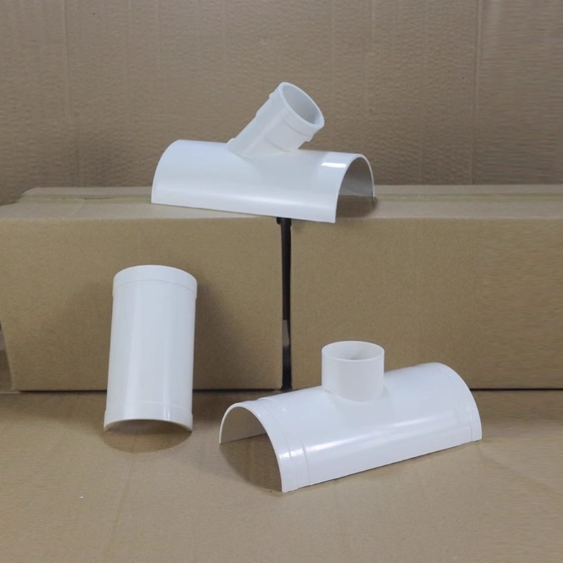 pvc管盖帽直管哈夫节50管快接塑料管接头配件大全补漏片y字型三通