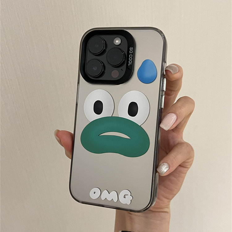 韩系趣味卡通表情包呆萌适用苹果15手机壳iphone15promax新款14高级感15pro情侣14promax防摔13pro磨砂13男款