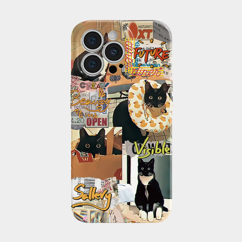 韩国杂志猫咪适用苹果17promax手机壳16pro苹果14pro新款14个性15promax防摔16保护套15小众13高级感12女生16