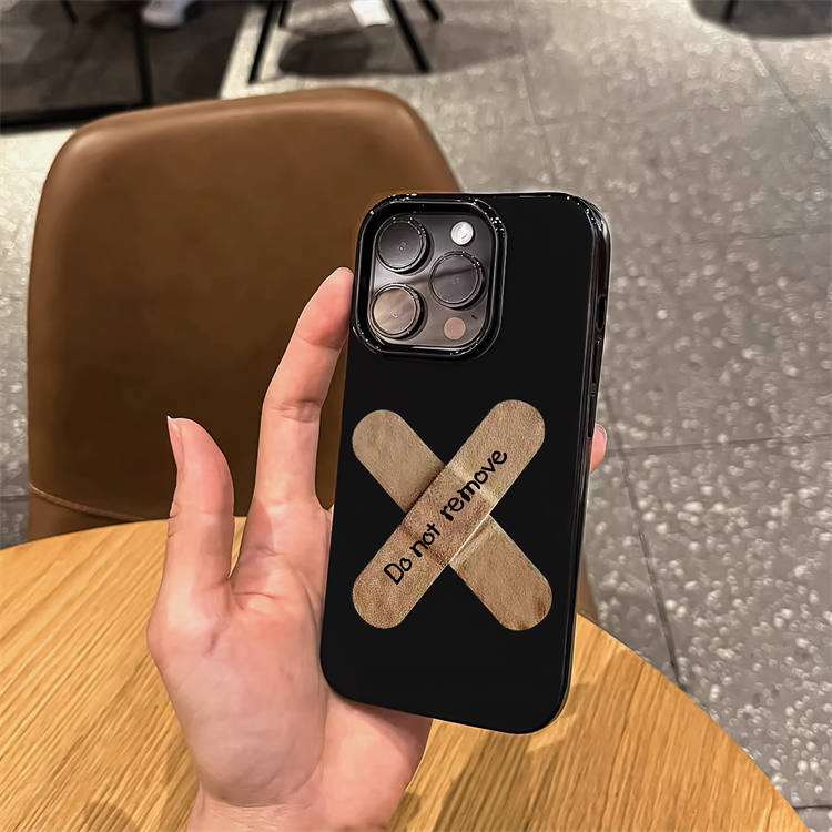 ins原创个性创口贴 适用苹果16promax不会撞壳的手机壳新款iPhone14pro透明13软硅胶12男款x防摔15女款保护壳