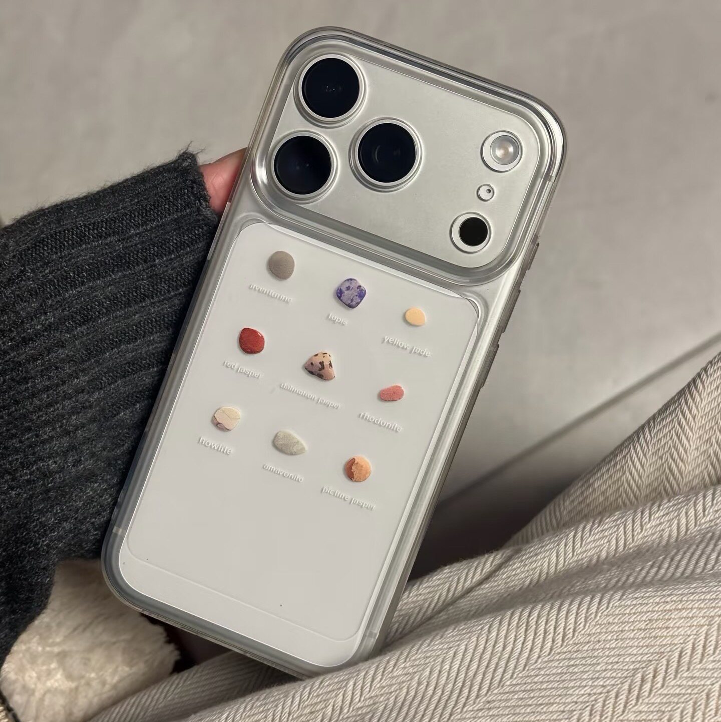 小红书韩系ins艺术创意矿石适用于新款iPhone17promax手机壳17pro创意13promax个性13磨砂13pro情侣15pro潮