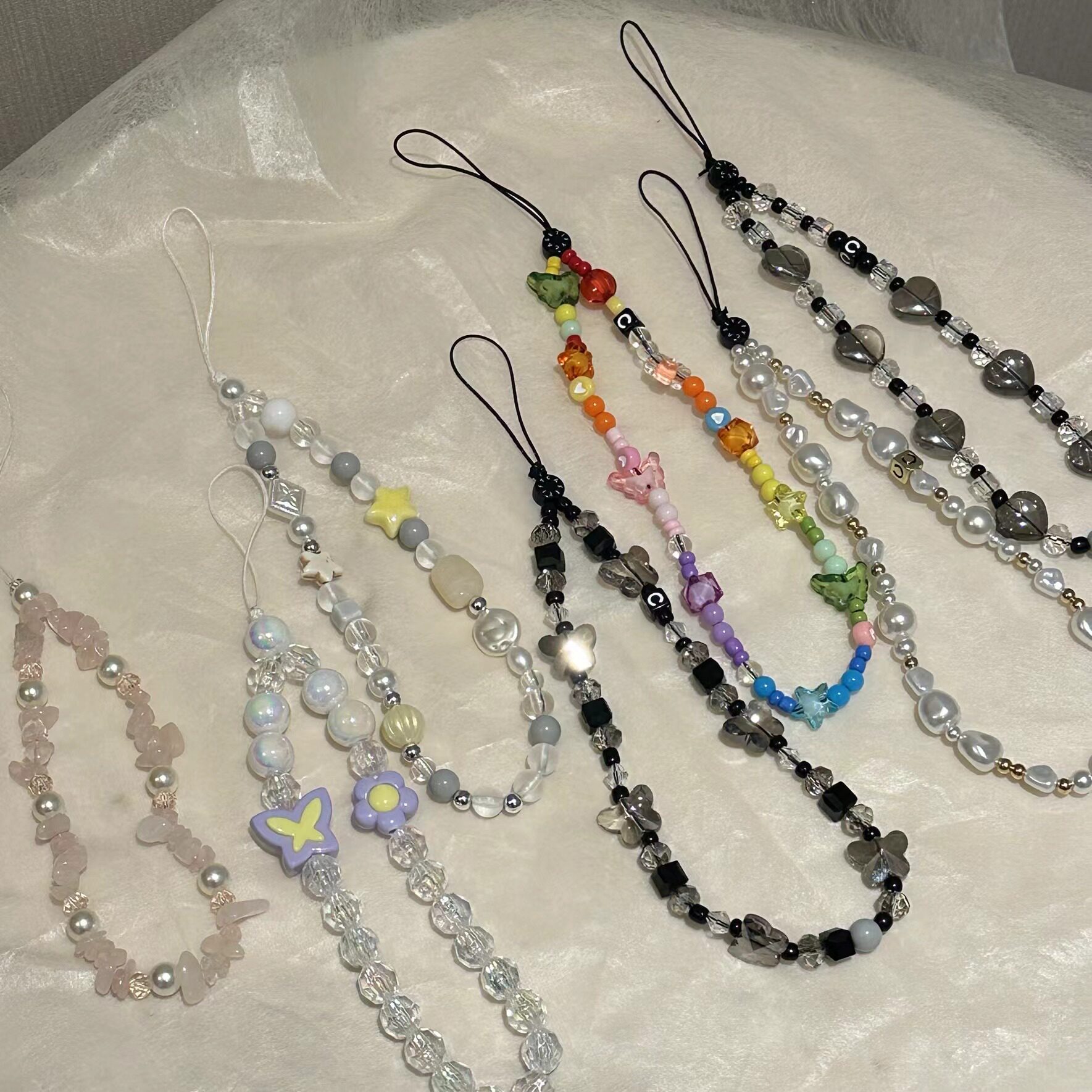 韩国ins风波西米亚风女生手机链手腕挂绳CCD相机挂饰包包手机挂绳