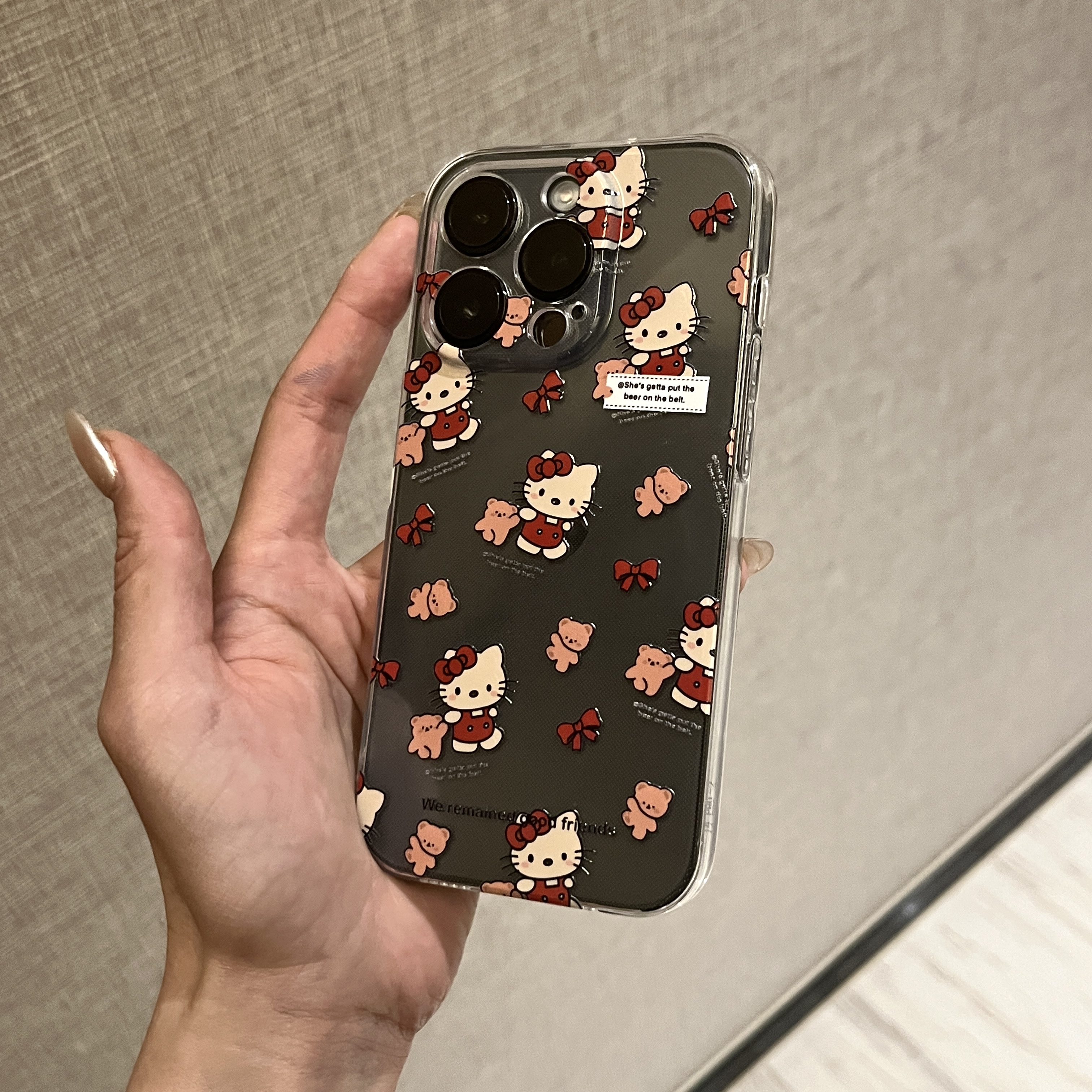 可爱凯蒂猫适用于苹果16promax手机壳iPhone16个性14pro创意小众11透明全包镜头x防摔12硅胶xr高级感14保护壳