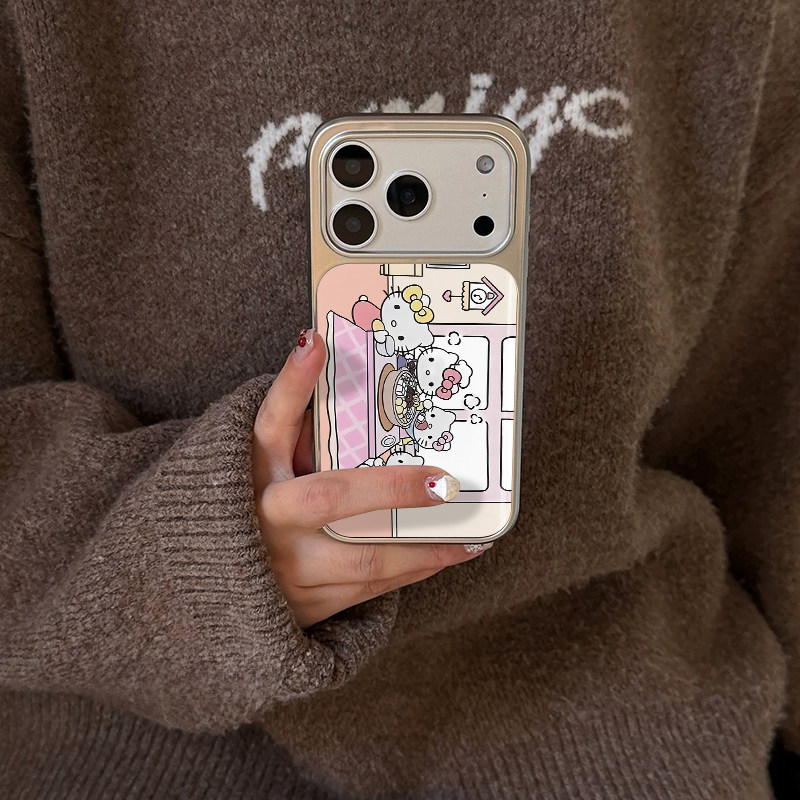 趣味干饭KT猫 原创小众高级感适用iPhone17promax手机壳苹果16pro防摔14硅胶软壳13银色12女生17不会撞壳15