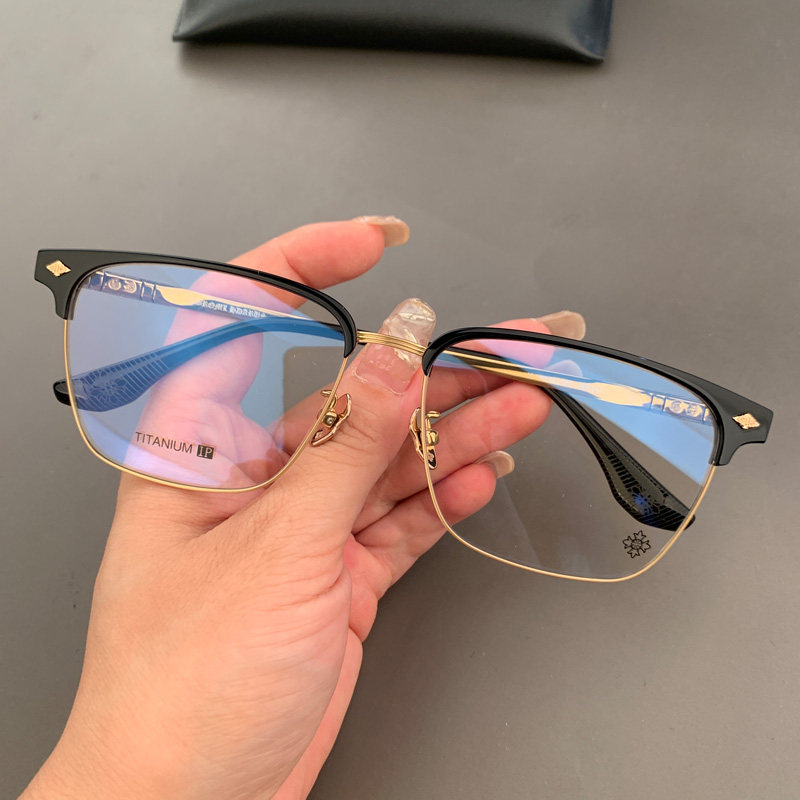 loudcloud 眼镜框眼镜框超轻纯钛复古文艺大脸型韩版男女近视平光