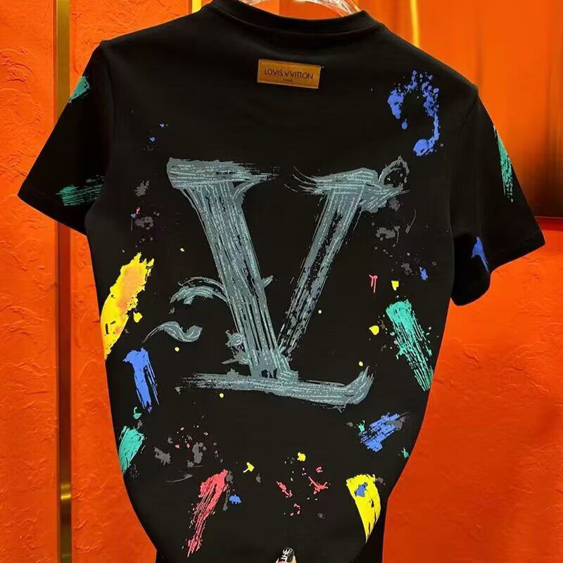 欧洲站LVSMJGXB轻奢2026新款夏季短袖T恤男士修身高端打底衫半袖