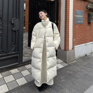 DIGM广州十三行女装2025秋冬国标90白鸭绒长款羽绒服外套女26010