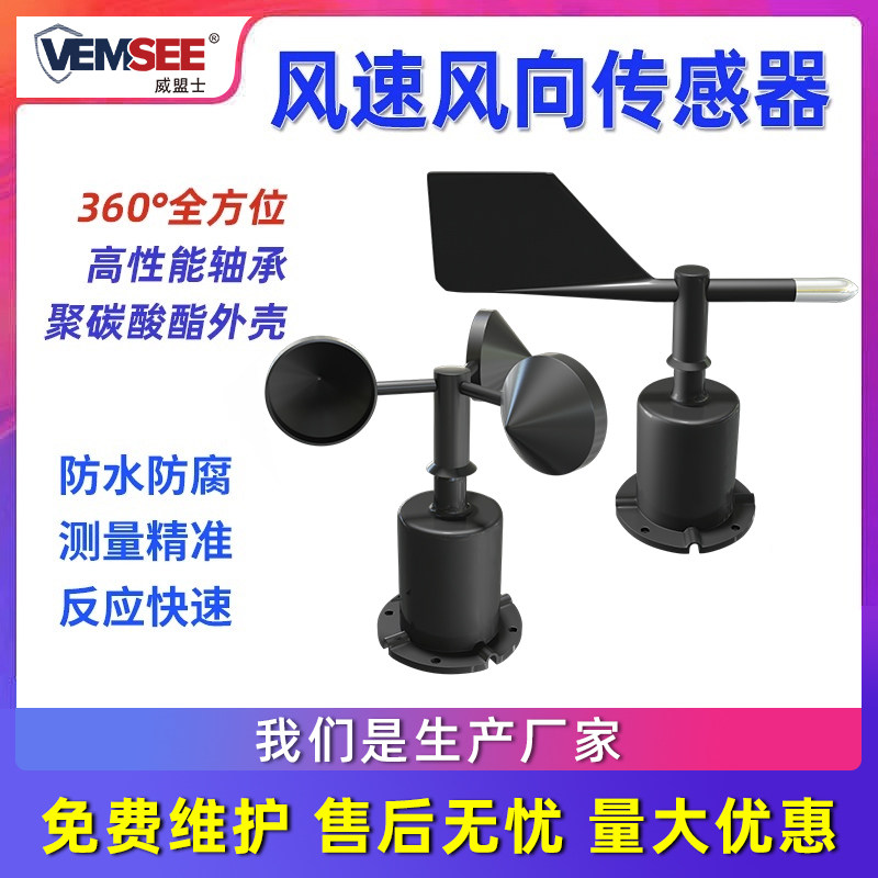 风速风向传感器测量仪高精度气象监测工地塔吊矿风速测试仪变送器 - 实物图