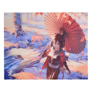 钢化玻璃鼠标垫桌垫办公电竞游戏FPS专用 Kitsune二次元 Yuki Aim
