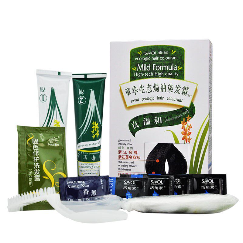 章华(SAVOL)生态焗油染发霜染发剂140ml植物遮白发黑色染发膏怎么样,好用不?