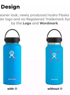 新款hydroflask喷塑渐变保温杯爆款吸管盖水杯不锈钢户外杯子定制