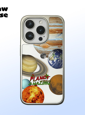 宇宙太空星球 银边软壳亮面磁吸黑边磨砂手机壳防摔高级感小众全包17黑框iphone16promax苹果15plus14pm适用