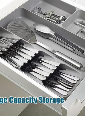 Cutlery Storage Tray Knife Holder Utensils Drawer Organizer