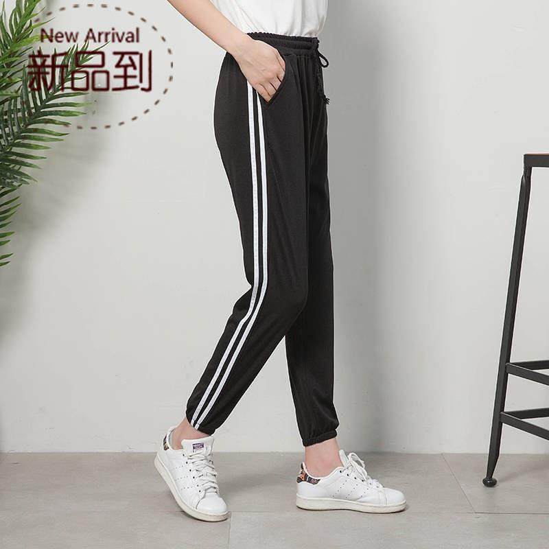 休闲裤女收腿秋季百搭5裤子长裤舒服宽松亚麻棉薄款慢跑柔软春季|msdalam kategori Butik wanita / wanita, seluar, seluar santai - dari Buy2taobao.com untuk memberikan perkhidmatan ejen Taobao profesional membeli