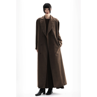 做旧翻领外套单排扣长款 APOZi 秋冬新款 山水哲学 风衣 collection