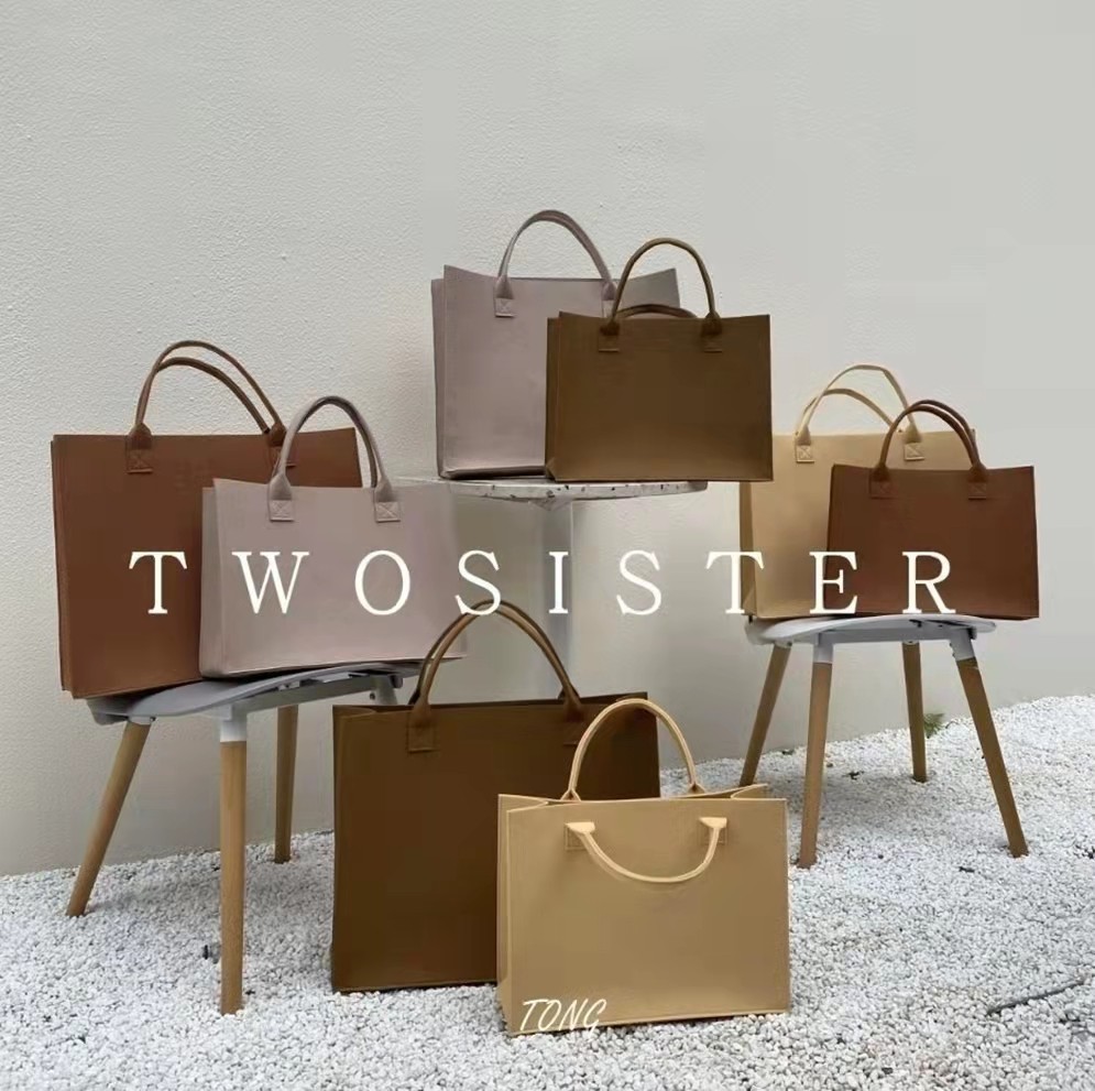 ins韩国托特包购物袋出行加厚手提毛毡尼时尚百搭大容量女包单肩2,箱包皮具/热销女包/男包,通用款女包,淘宝优惠券,粉丝福利购,淘宝优惠卷