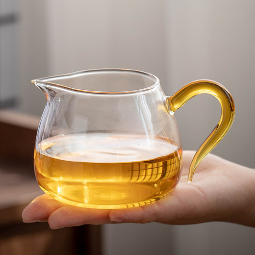 加厚耐热玻璃公道杯手工分茶杯子透明公杯茶海日式分茶器功夫茶具