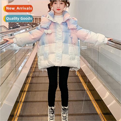 Girls down cotton jacket 2023 winter new childrens winter th