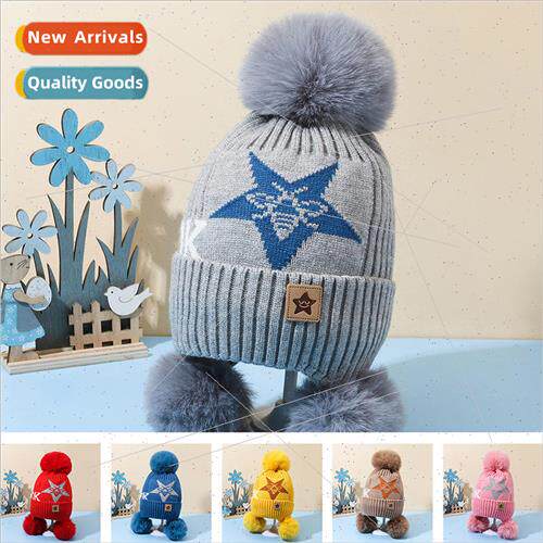 Autumn and winter baby warm cute wool ball cap men and women