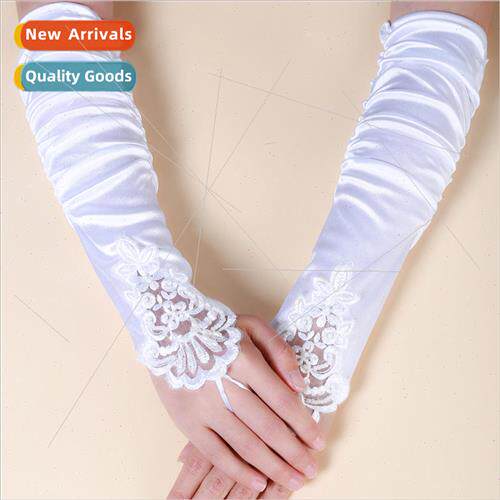 High-grade satin face long wedding wedding dress dinner whit
