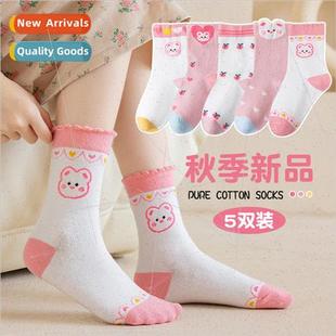 new childrens solid and col cute winter cartoon Autumn socks
