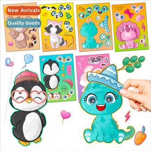 small animal puzzle cartoon stickers chil pack