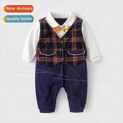 Baby onesie 2023 spring and fall new baby boy clothes gentle