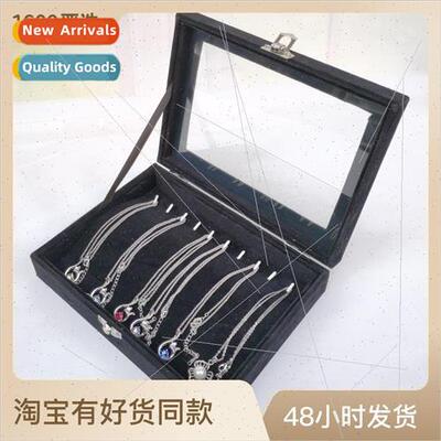 Small Black Earring Jewelry Organizer Velvet Dustproof Brace