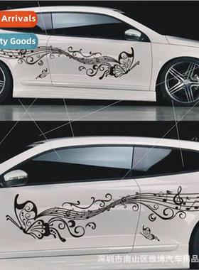 D-347 butterfly musical notes totem car stickers sheet music