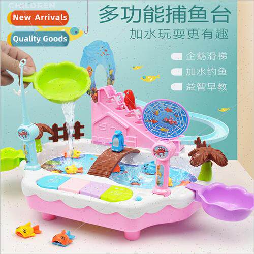 Childrens electric magnetic fishing toys penguin climbing st