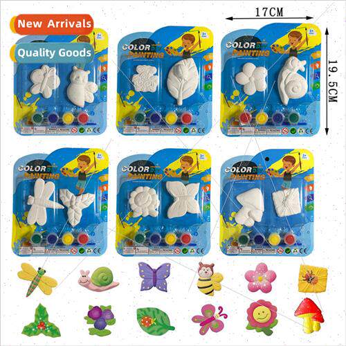 Childrens educational diy handmade coloring dinosaur car toy