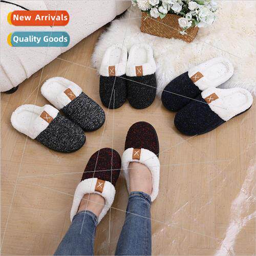 Cotton slippers female fall and winter home couple warm hous