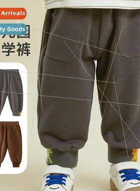 2024 spring new childrens casual pants boys and girls baby f