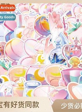 50 pcs of dreamy transparent texture graffiti stickers book