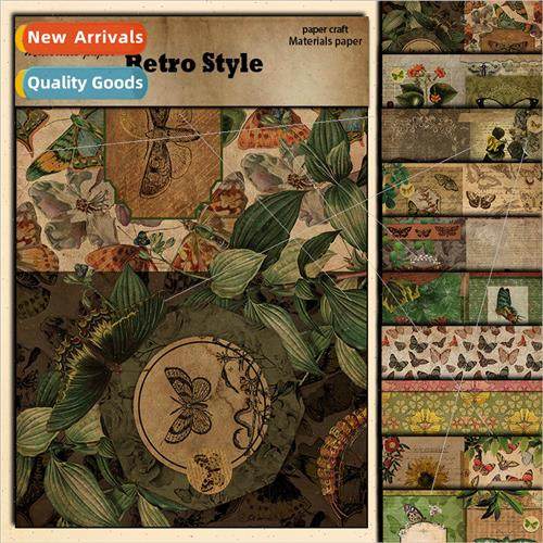 Vintage butterfly 10 pcs animal pattern material paper handb