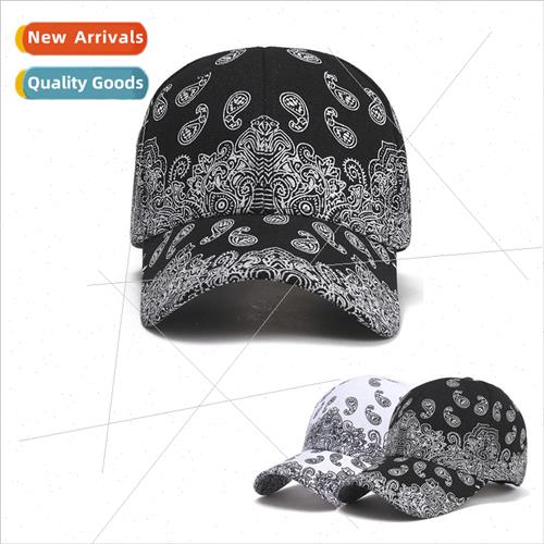 New spring and summer black and white cashew flower print ba-封面