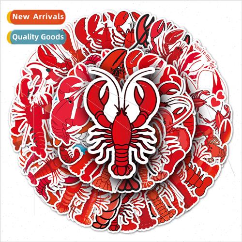 50 lobster luggage stickers animal scooter creative waterpro