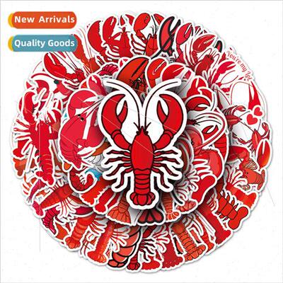 50 lobster luggage stickers animal scooter creative waterpro