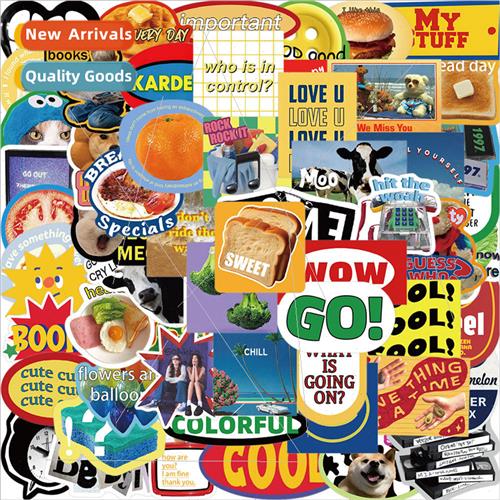 60pcs sweet Asia retro graffiti stickers personalized decora