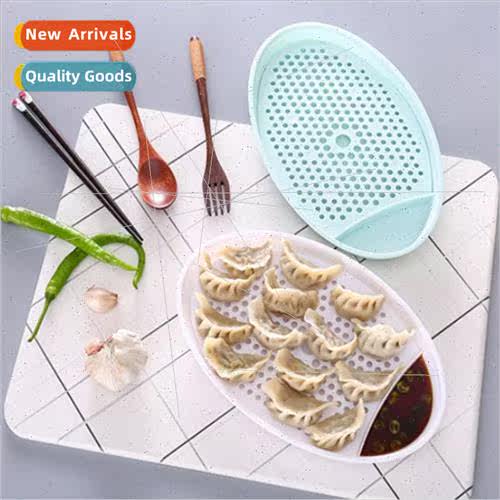 Scandinavian color fish-shaped dumpling plate with vinegar p
