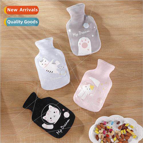 New creative cute fresh flannel cover hot water bag filling