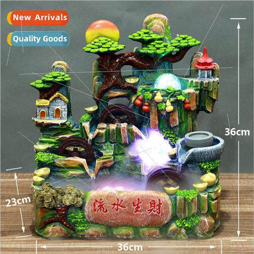 Desktop rockery water fountain fish tank ornaments resin cra