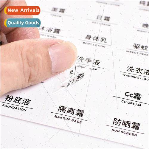 Dispenser bottle classification stickers cosmetics bottle ma