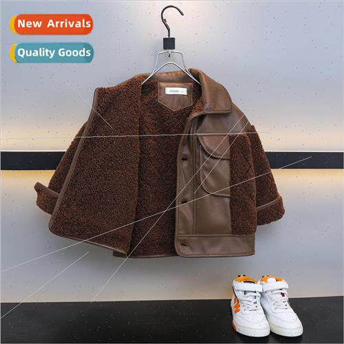 Boys padded jacket 2023 new baby winter plump handsome fur o