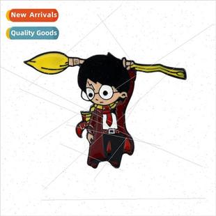 oil bad metal brooch drop cartoon broom flying and Movie